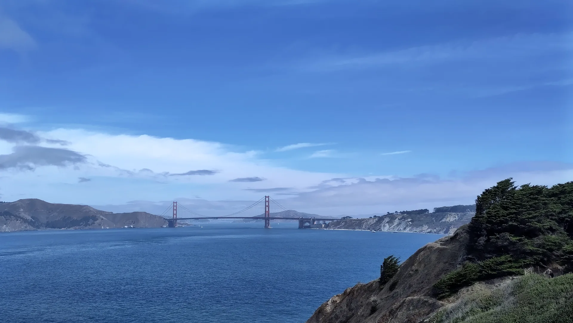 View of the Golden Gate from the California Coastal Trail