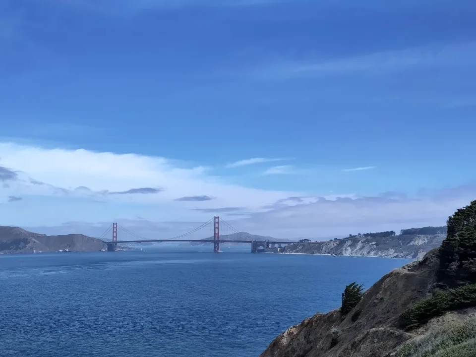 Golden Gate view from the California Coastal Trail in San Francisco